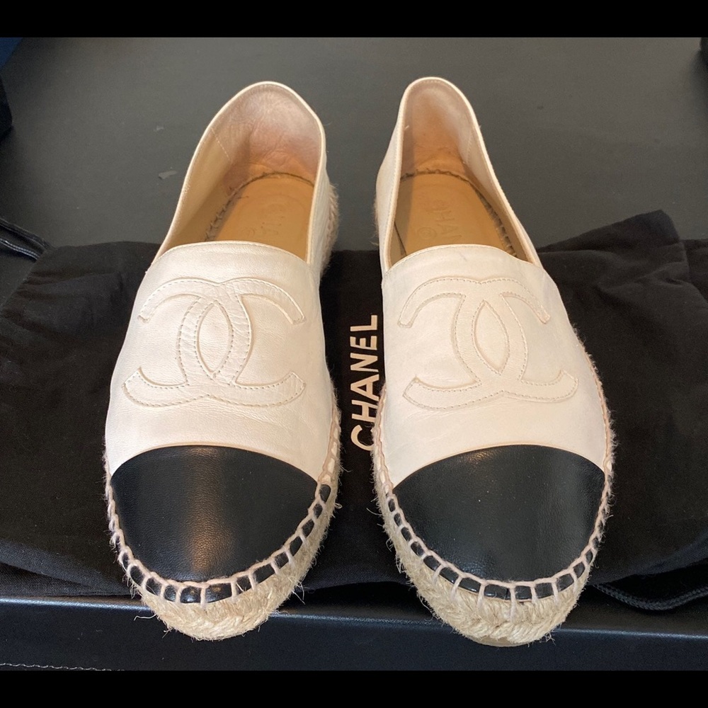 Chanel lambskin espadrille, 38